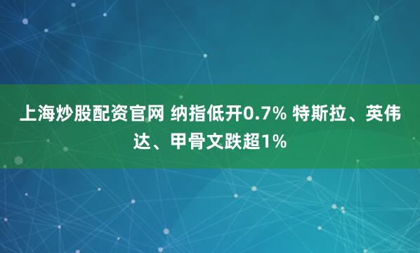 上海炒股配资官网 纳指低开0.7% 特斯拉、英伟达、甲骨文跌超1%