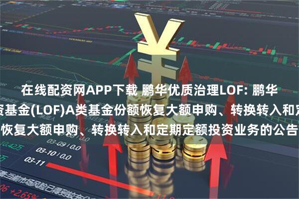 在线配资网APP下载 鹏华优质治理LOF: 鹏华优质治理混合型证券投资基金(LOF)A类基金份额恢复大额申购、转换转入和定期定额投资业务的公告